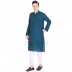 Long Kurta- Cotton dobby fabric in blue dianne Long Kurta- Cotton dobby fabric in blue dianne